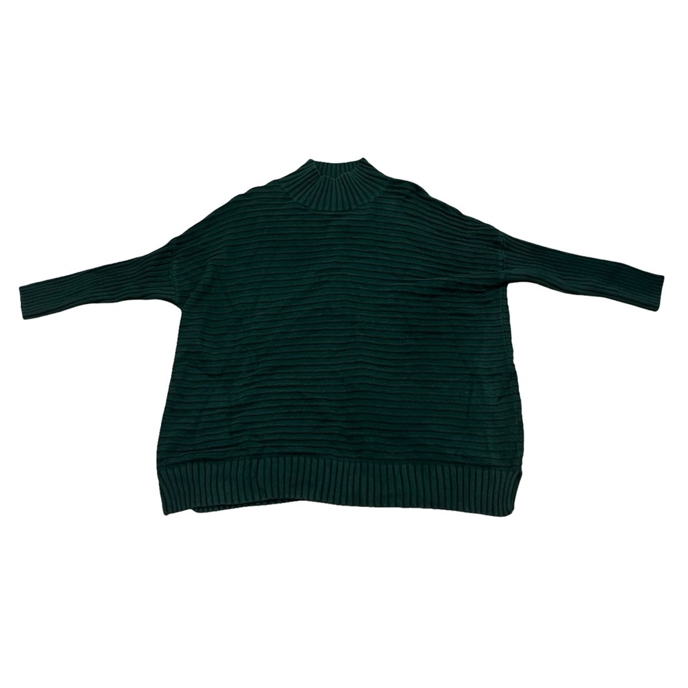 French Connection Teal Green Women's Knit Sweater With Dolman Sleeve Size Large